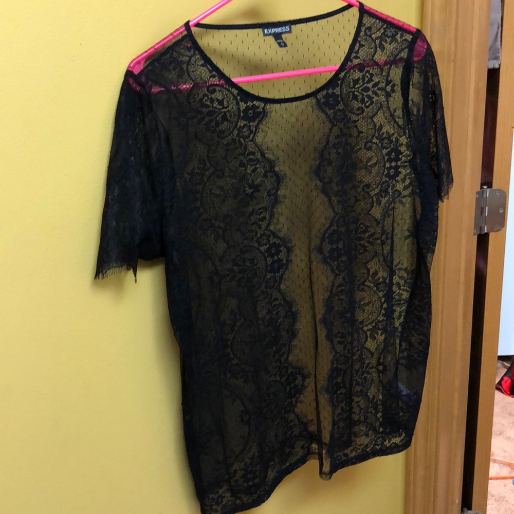 Black lace top